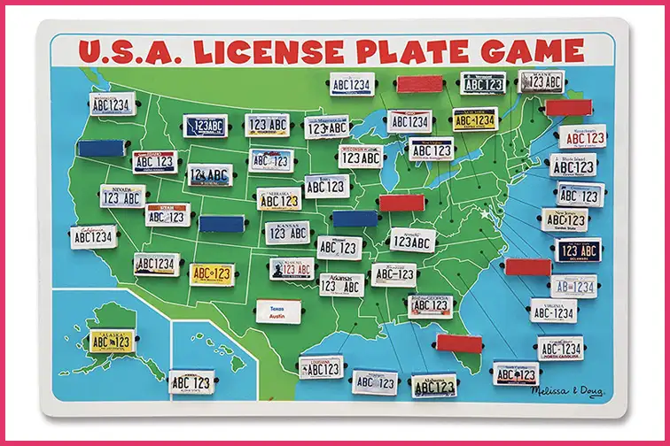 License Plate game; Courtesy Amazon