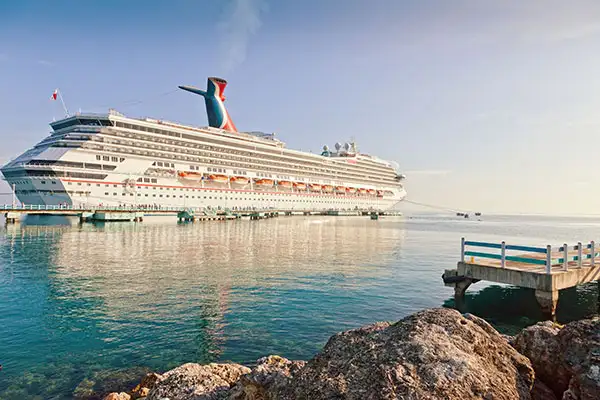 Carnival Cruise docked in Ocho Rios, Jamaica.