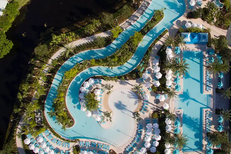Aerial View of Pools at Hilton Orlando Buena Vista Palace