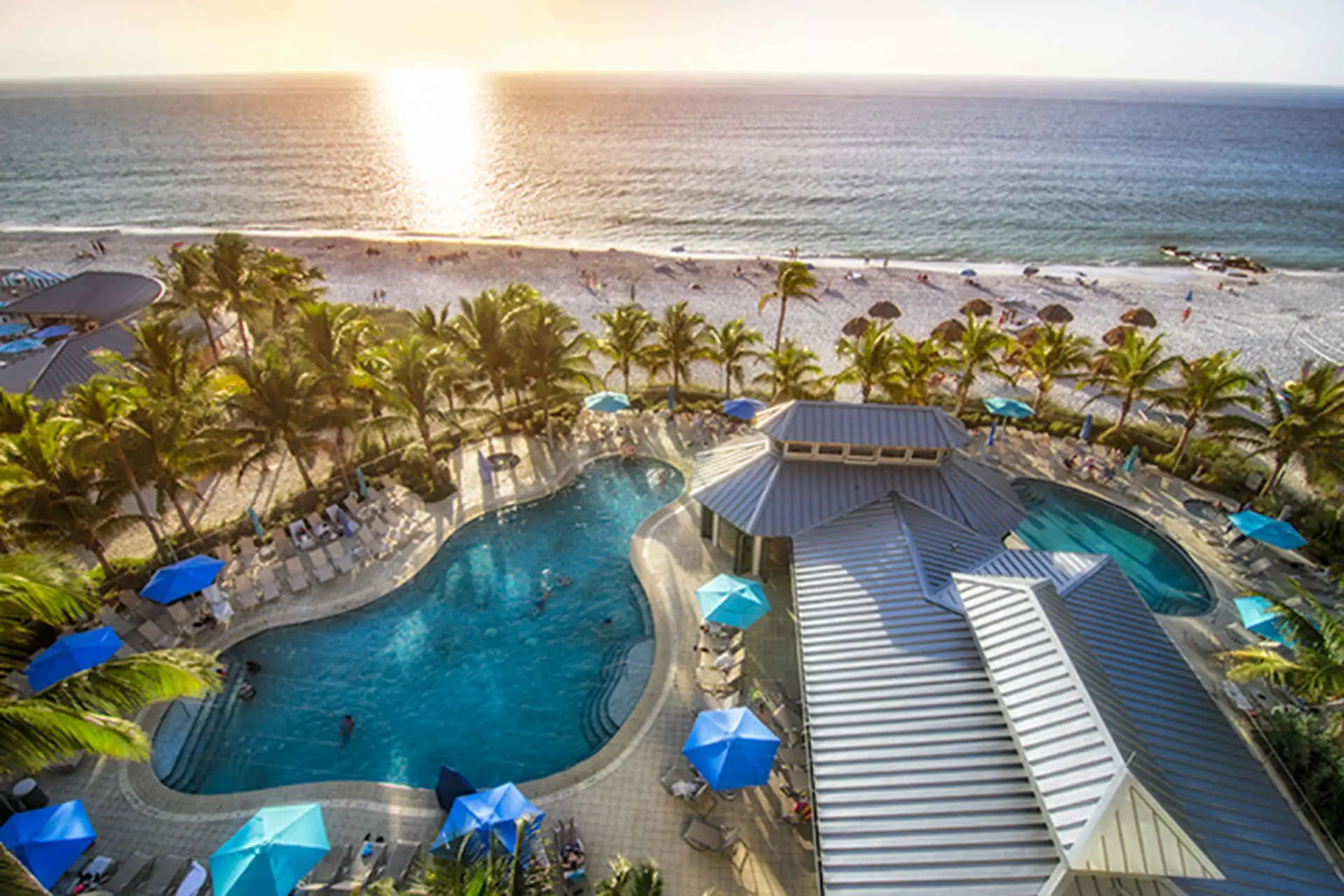 Naples Beach Hotel and Golf Club Above view of Pools