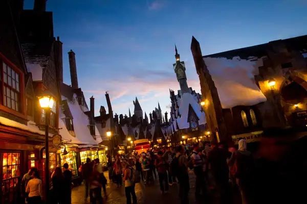 Hogsmeade at The Wizarding World of Harry Potter in Orlando, Florida.