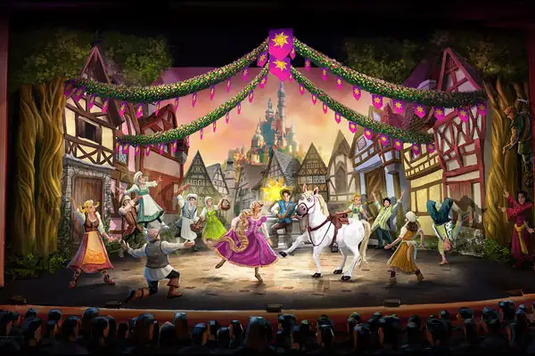 A rendering of what 'Tangled: The Musical' is going to look like onboard the Disney Magic.