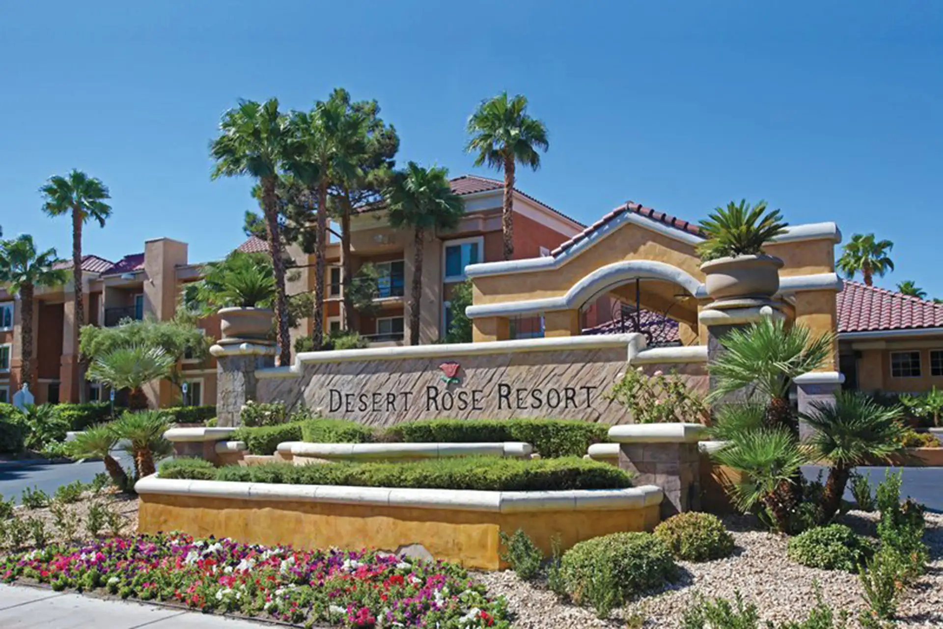 Entrance at Desert Rose Resort in Las Vegas