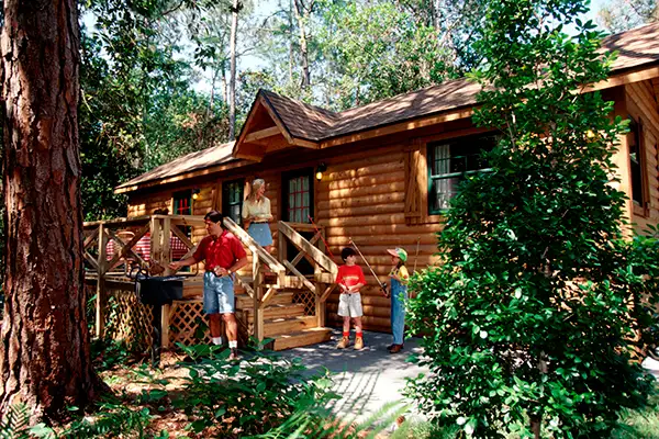 A cabin at Disney's Fort Wilderness Resort and Campground.