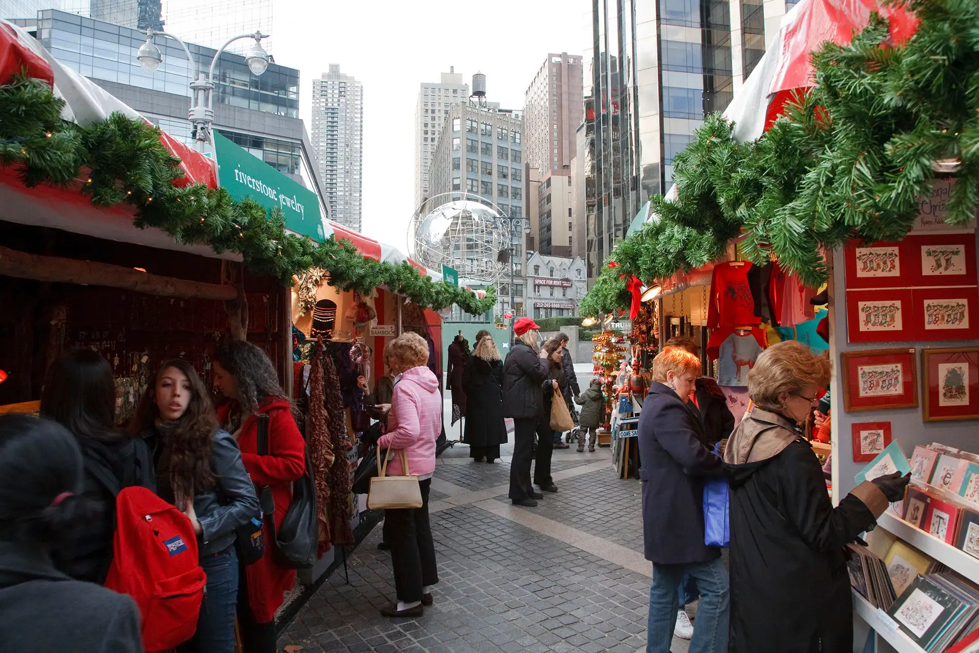 Columbus Circle Christmas Market; Courtesy of William Steacy/NYCGo.com