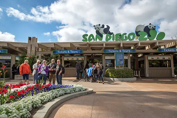 The entrance to the San Diego Zoo.