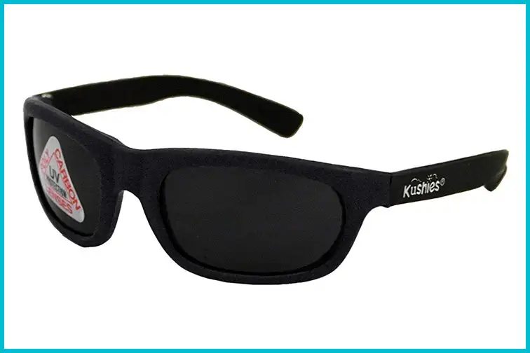 black sunglasses for babies by Kushie's; Courtesy of Amazon