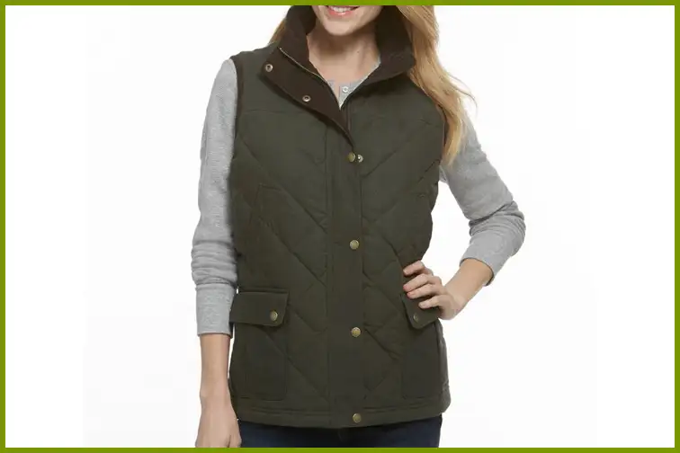 L.L. Bean Upcountry Waxed Cotton Down Vest; Courtesy of L.L. Bean