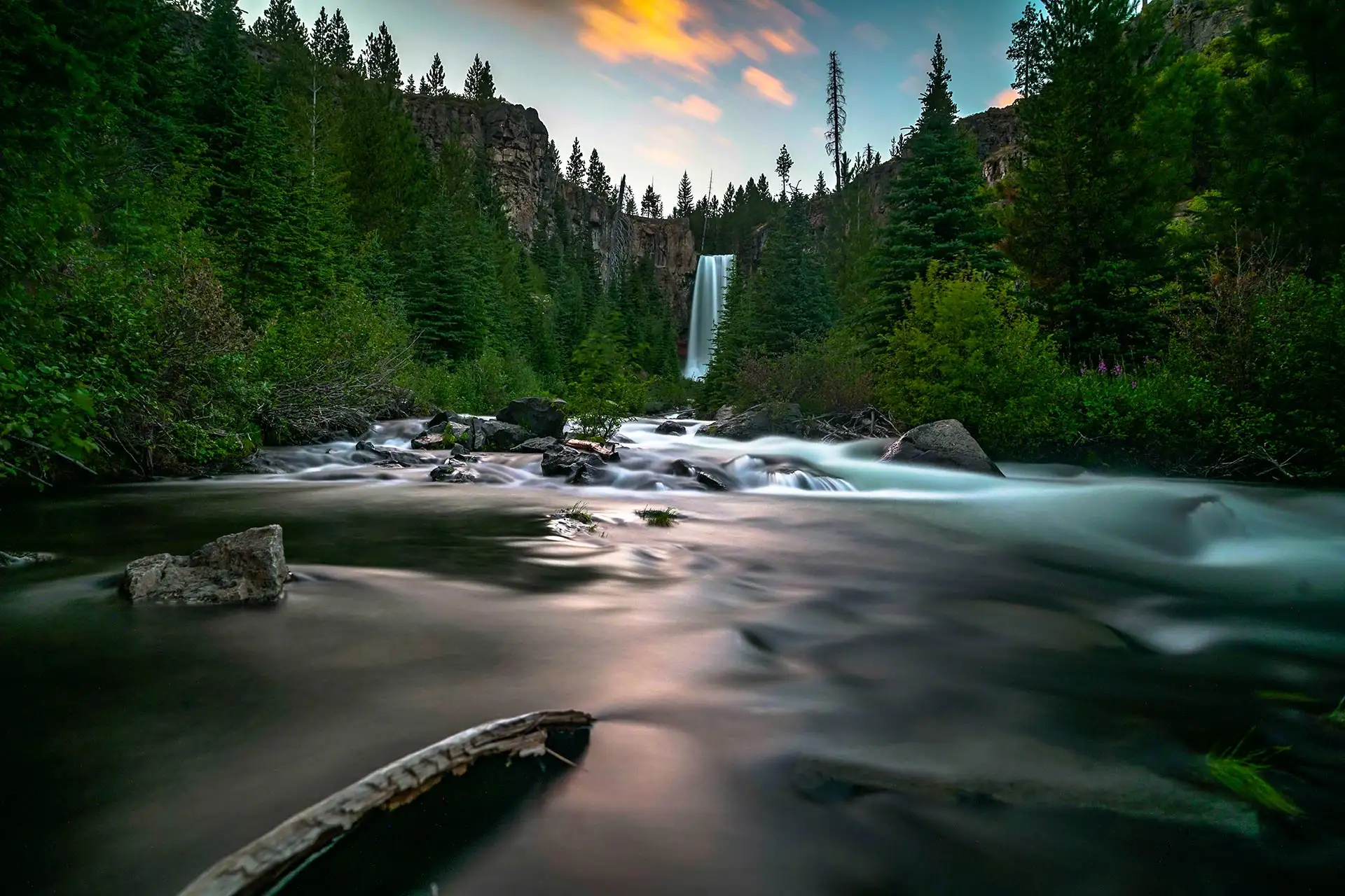 Waterfalls in Bend, Oregon.