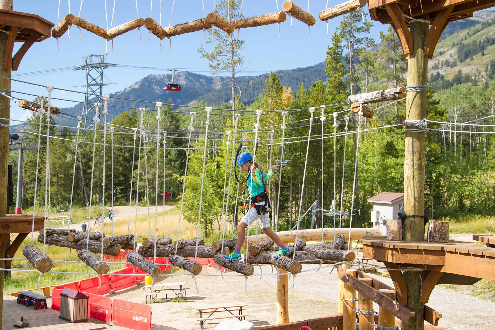 Adventure course at Jackson Hole Mountain Resort in Wyoming