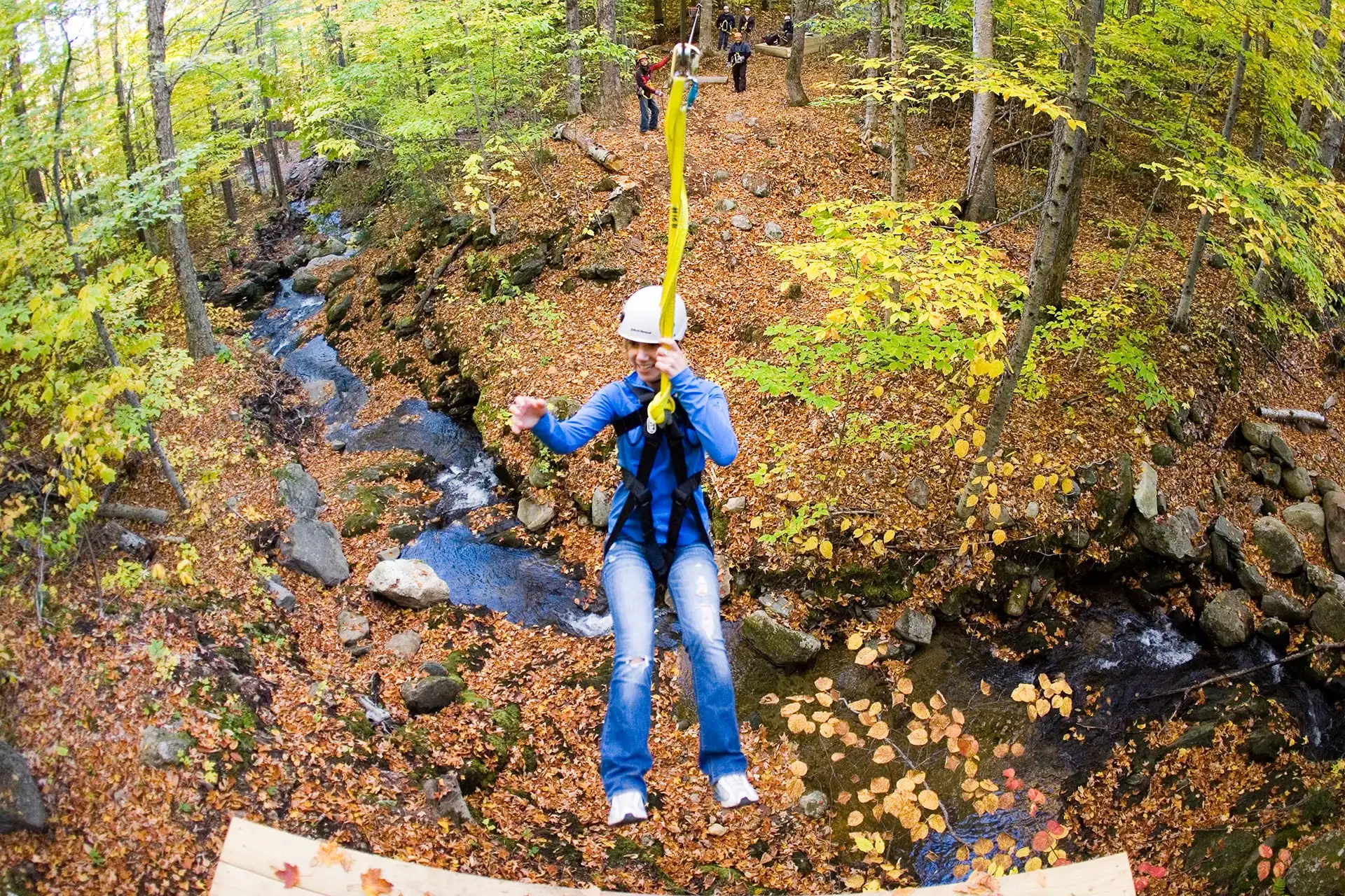 Ziplining at Sunday River Resort in Newry, Maine