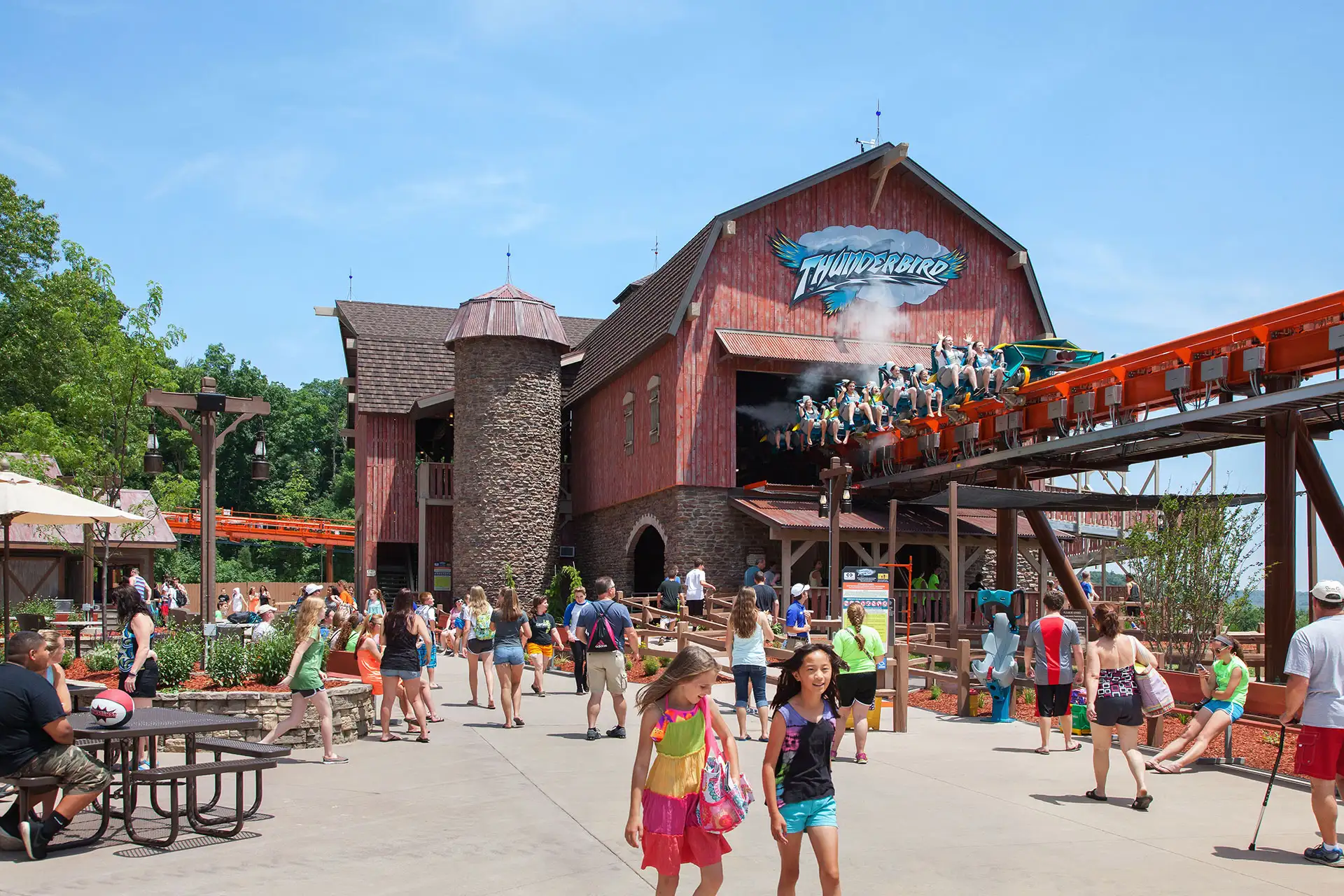Roller Coaster and Crowds at Holiday World