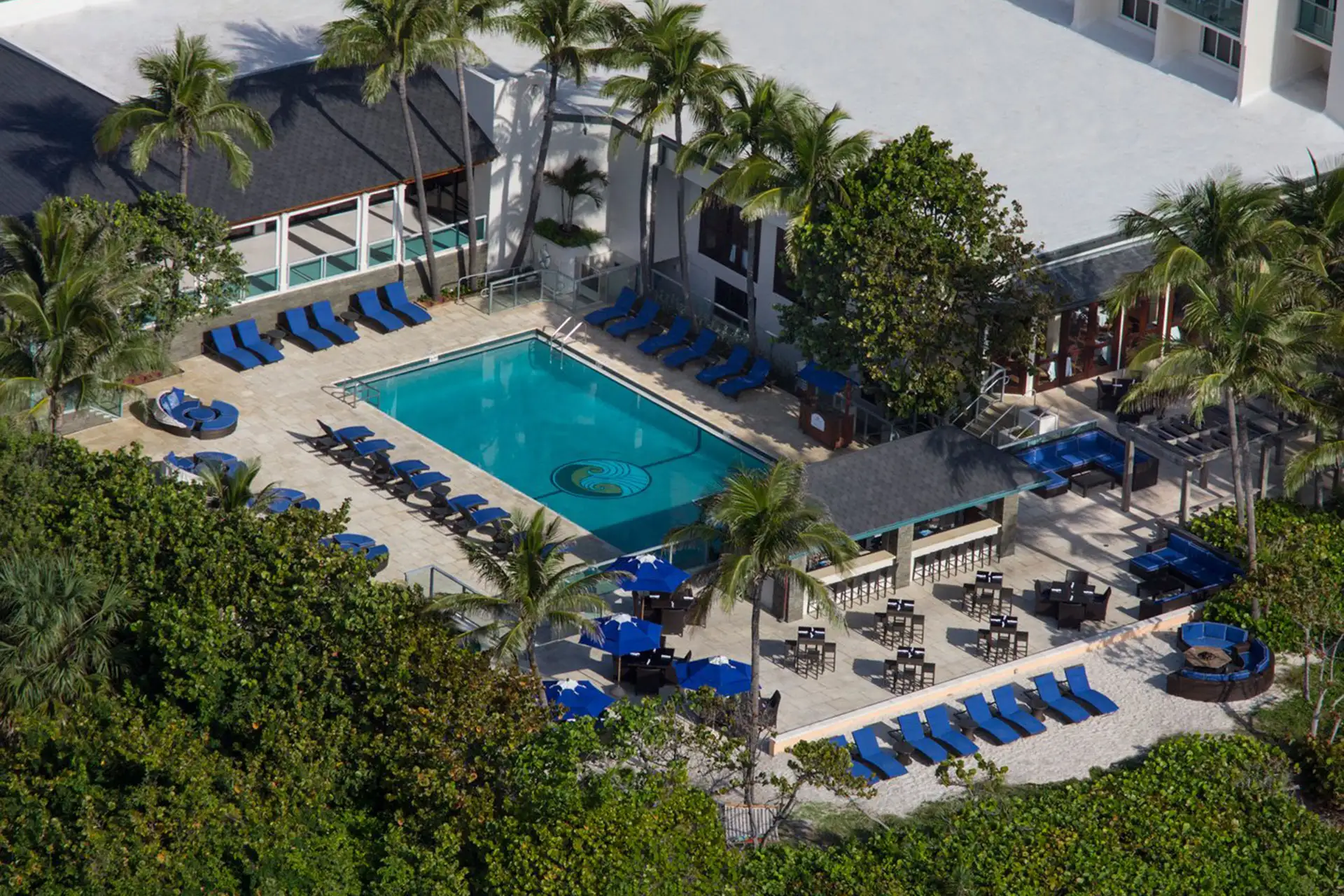 Aerial View of Pool at Jupiter Beach Resort & Spa in Jupiter, Florida