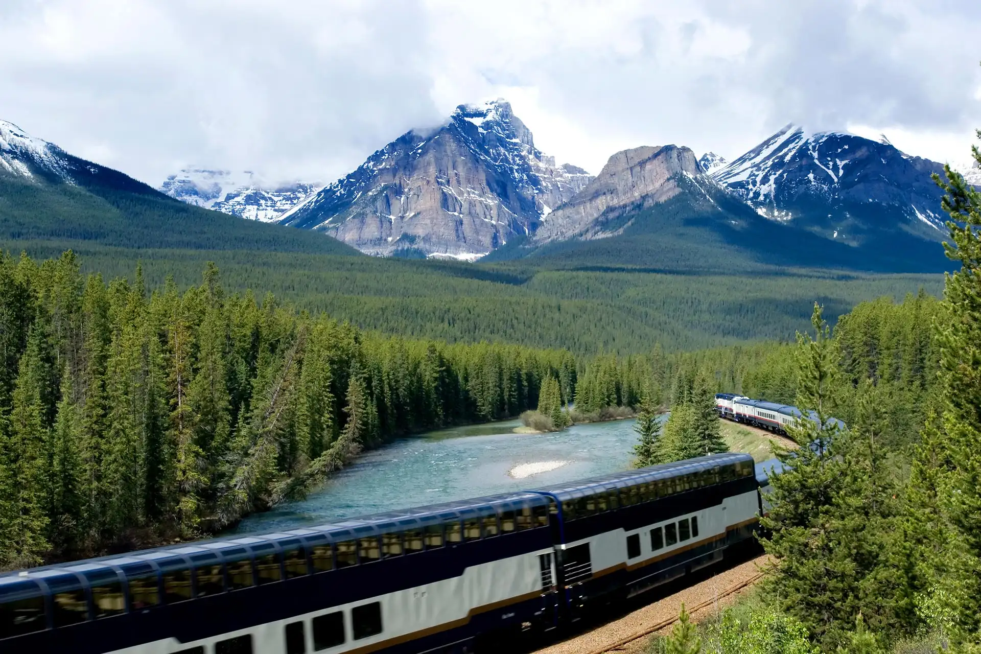 A train in the Canadian Rockies
