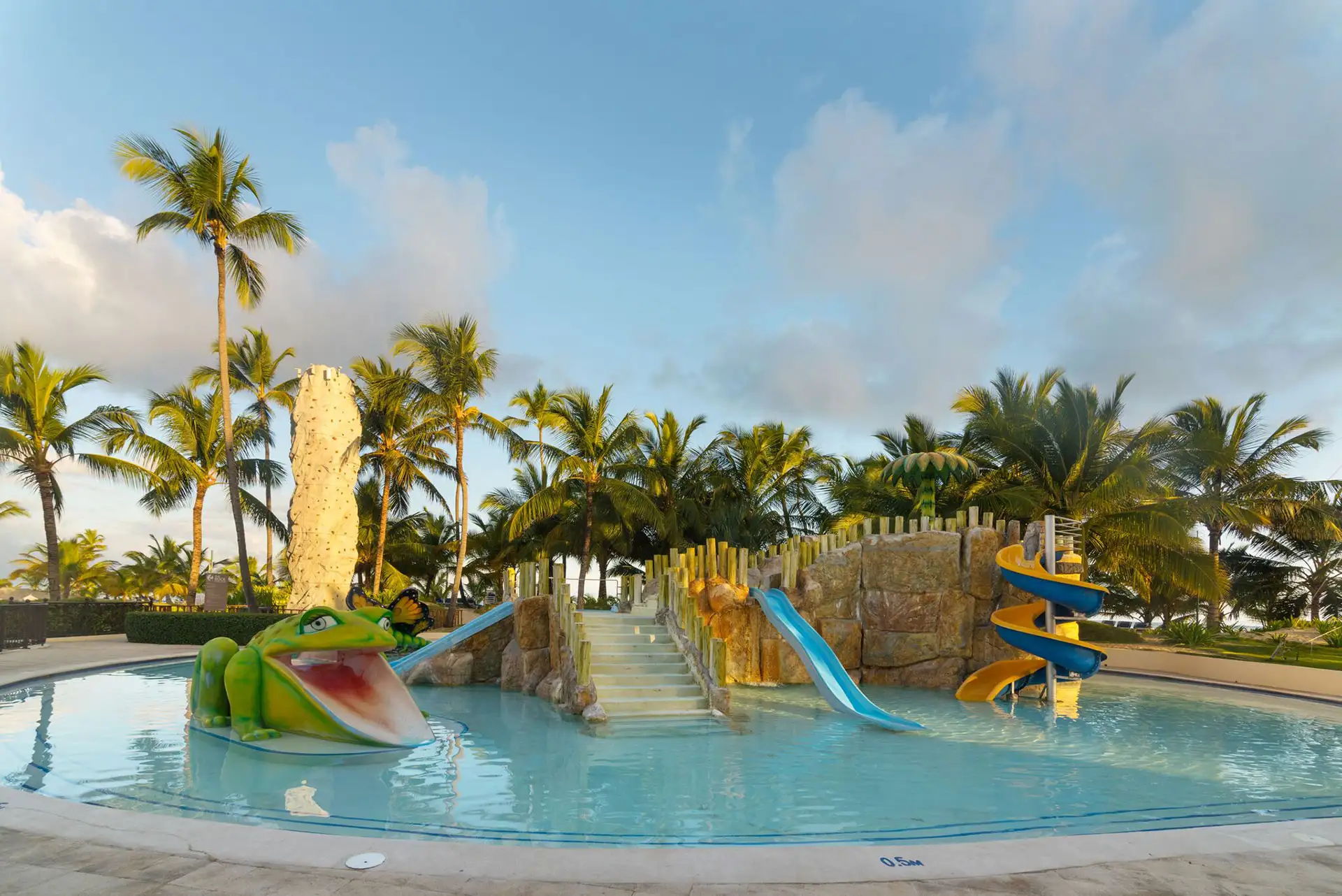 Water slides and pool at Occidental Caribe