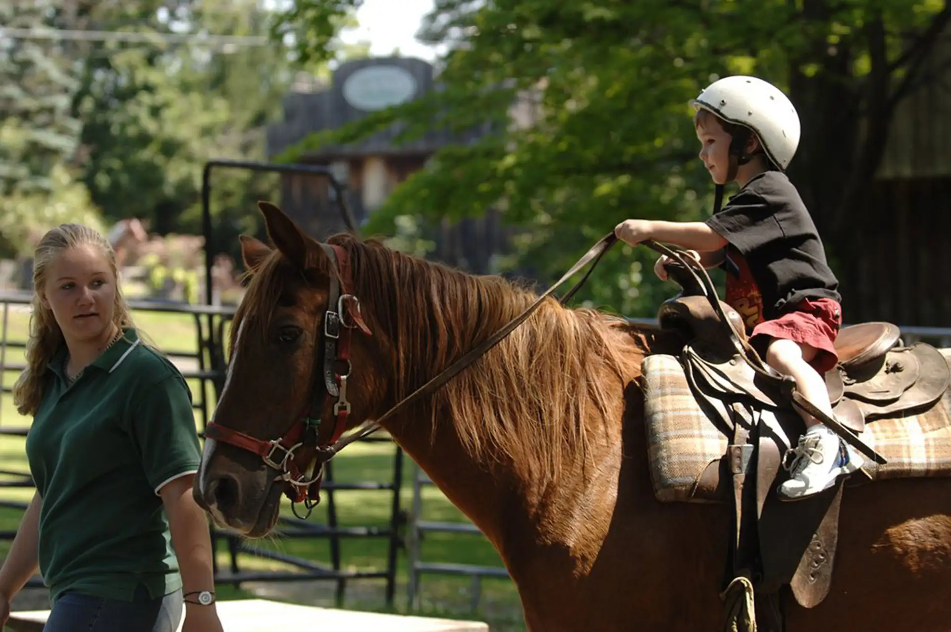 Child on Pony Ride at Pine Ridge Dude Ranch in New York