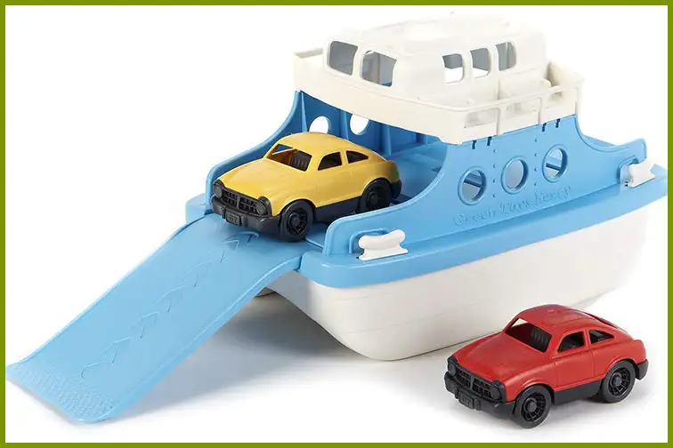Green Toys Ferry Boat with Mini Cars Bathtub Toy; Courtesy of Amazon