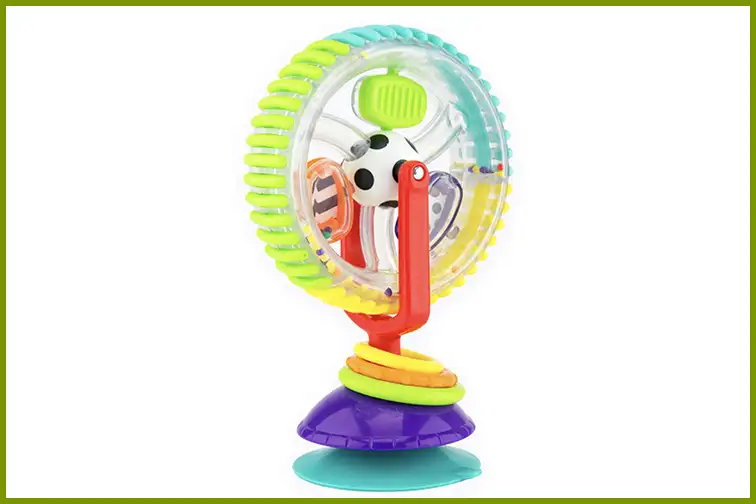 Courtesy of Amazon Sassy Wonder Wheel Activity Center; Courtesy of Amazon