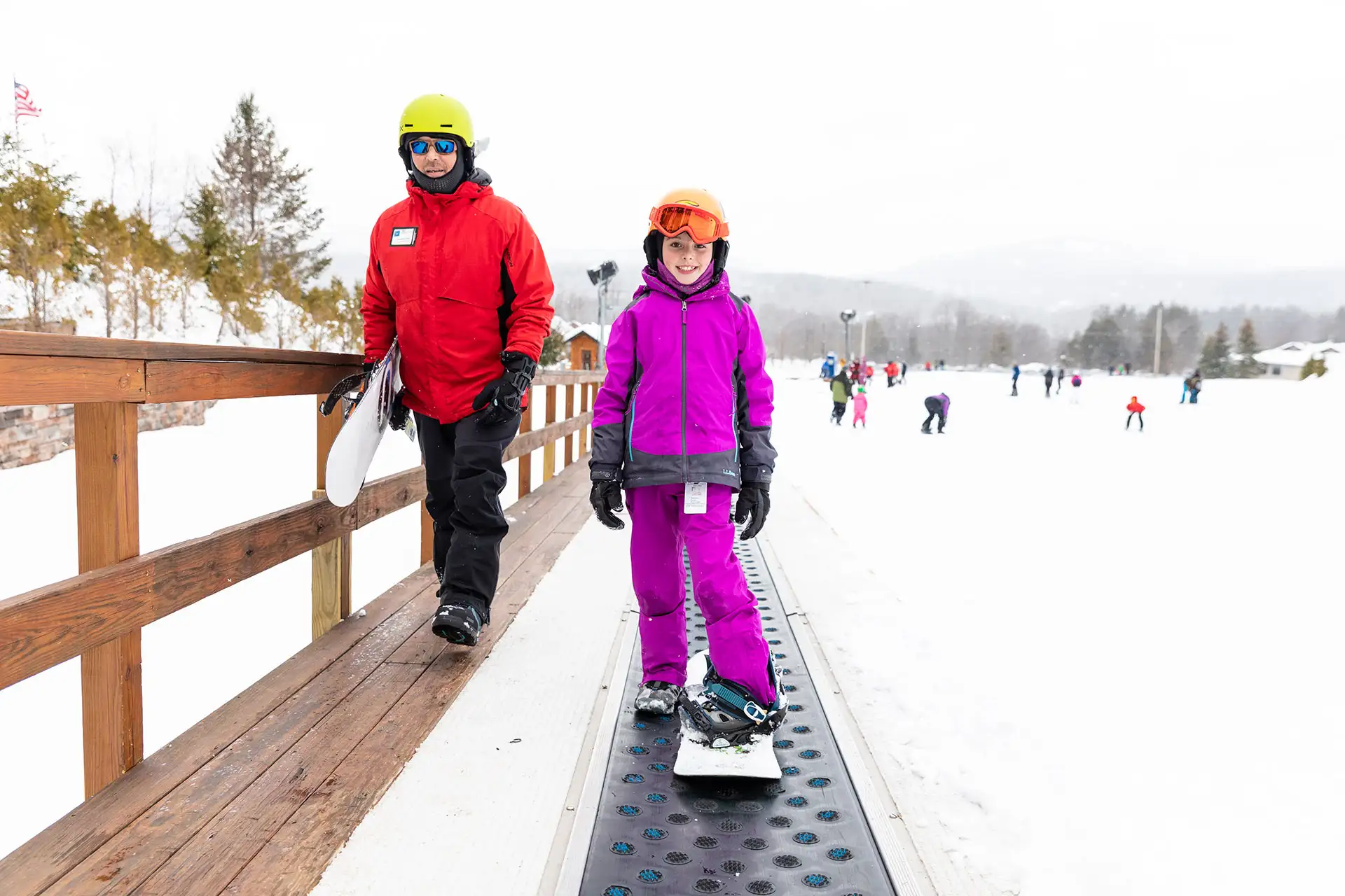 Young Girl Snowboarding at Windham Mountain; Courtesy of Windham Mountain