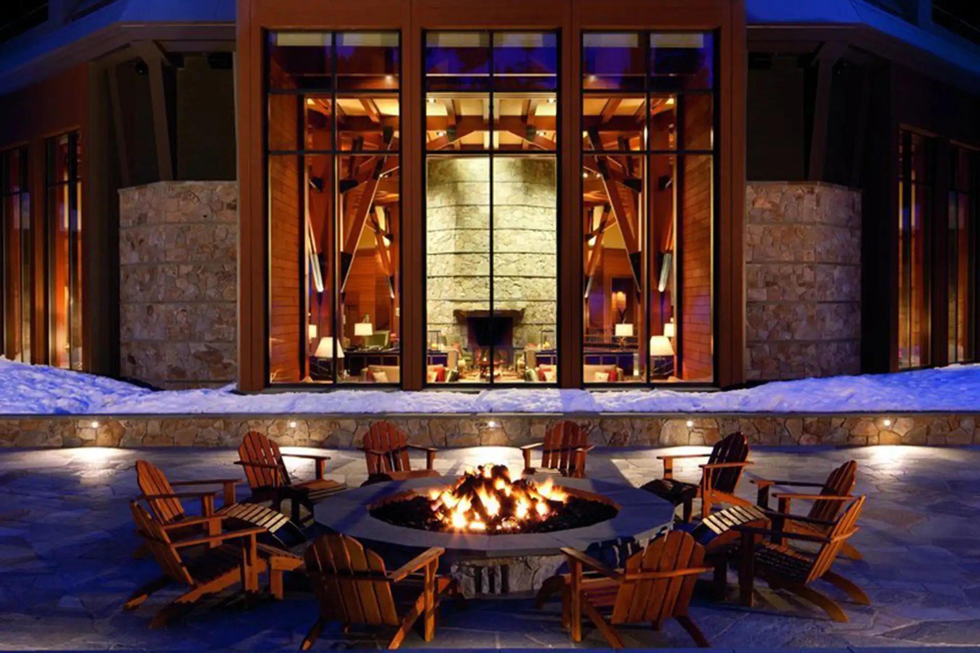 Fire Pit at The Ritz-Carlton, Lake Tahoe; Courtesy of The Ritz-Carlton Lake Tahoe