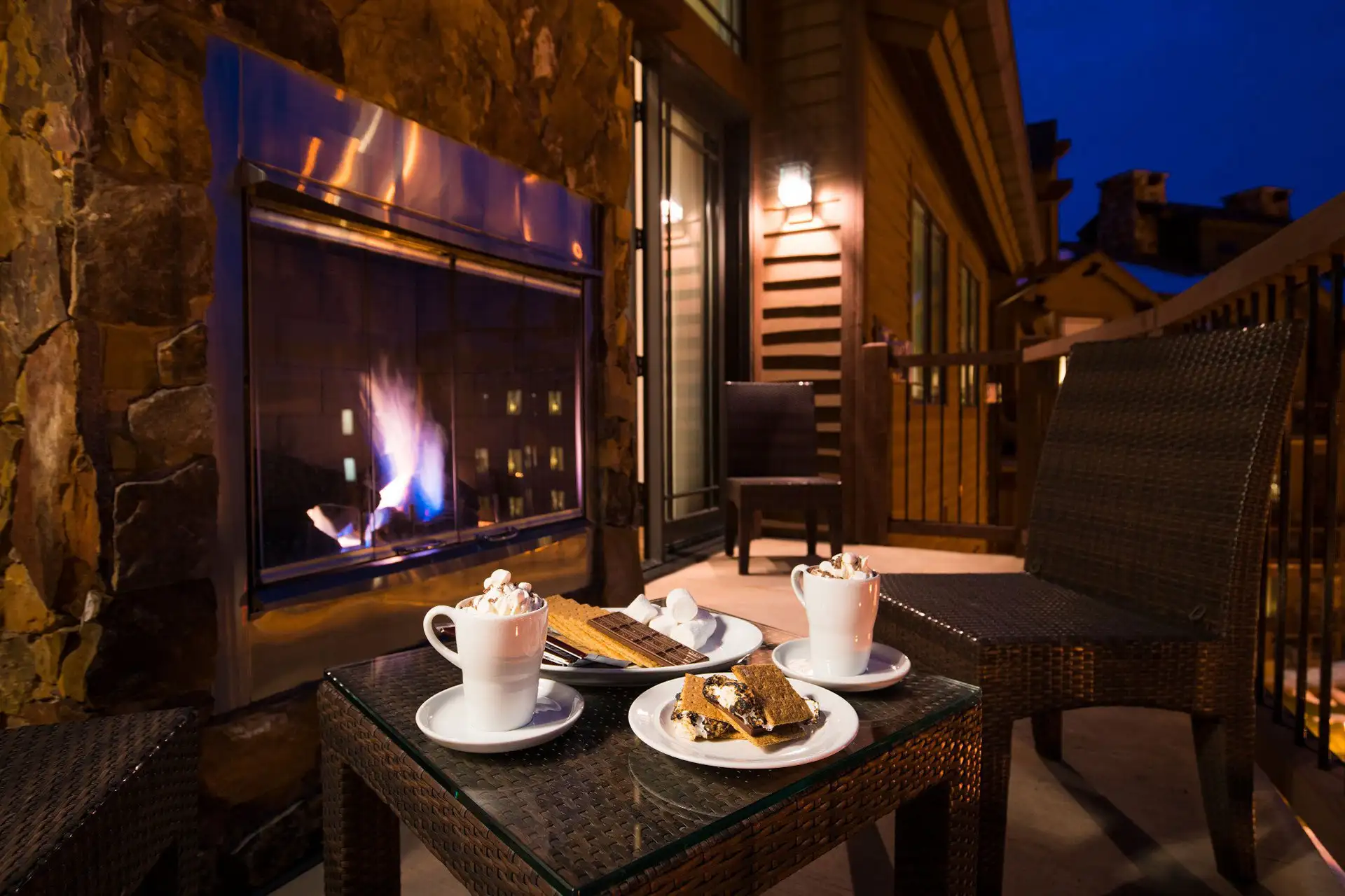 S'mores and Hot Cocoa at the Waldorf Astoria Park City; Courtesy of the Waldorf Astoria Park City