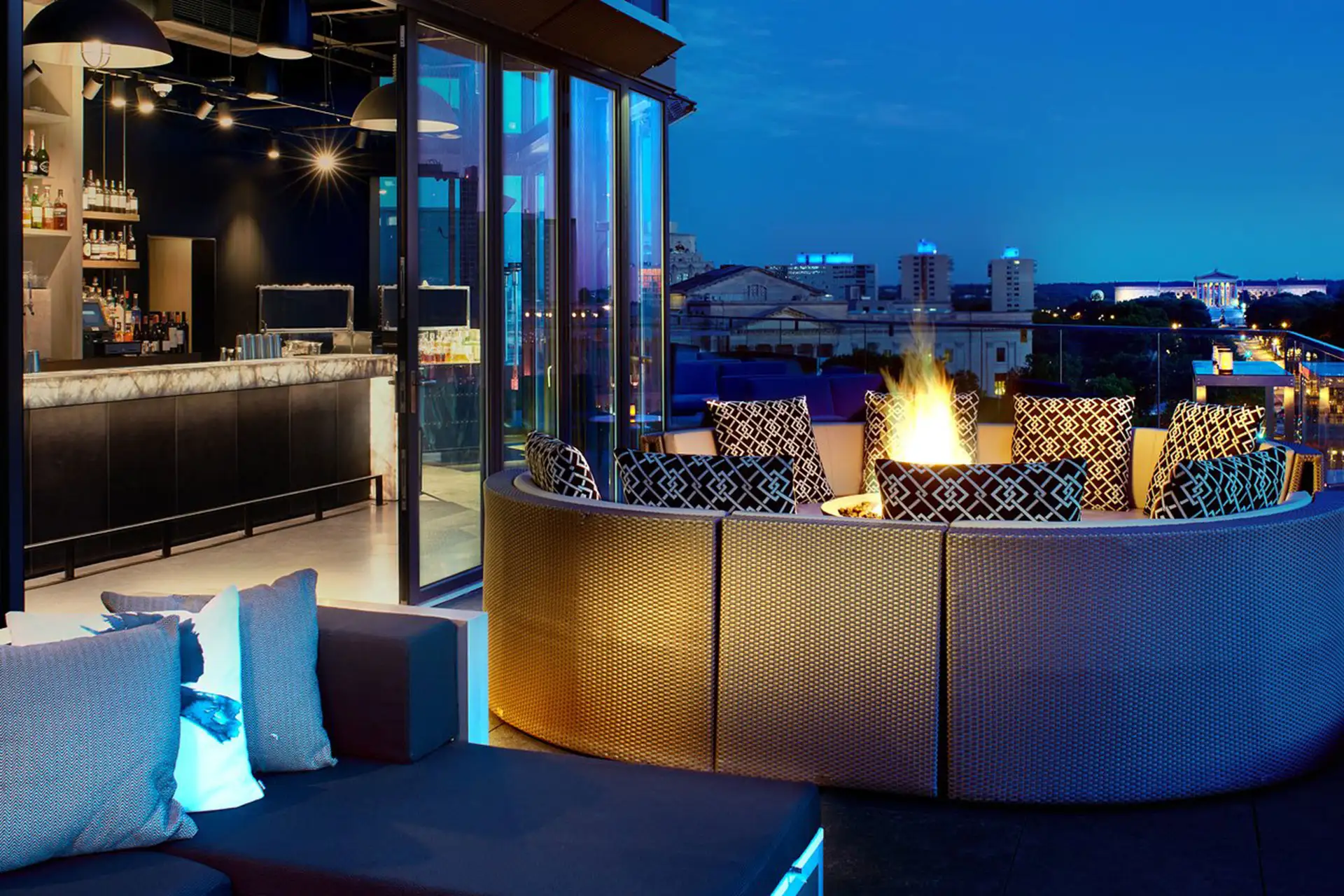 Rooftop Fire Pit at The Logan; Courtesy of The Logan