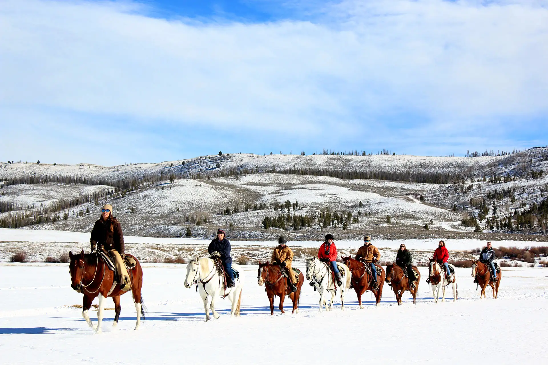 Winter Horseback Riding at C U Lazy Ranch in Colorado