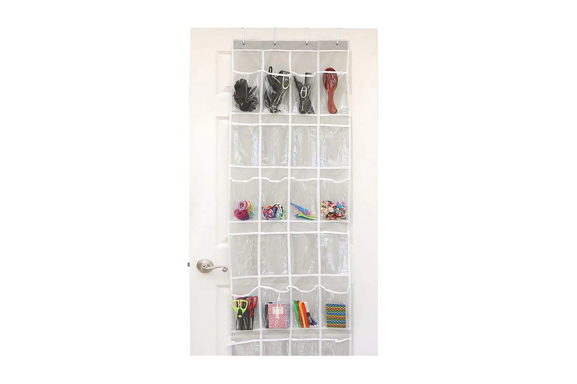 Hanging Shoe Organizer with Clear Pockets; Courtesy of Amazon