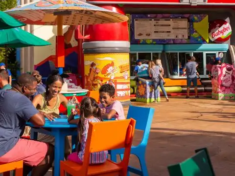 Family Dining at Woody's Lunch Box at Disney's Hollywood Studios; Courtesy of Disney