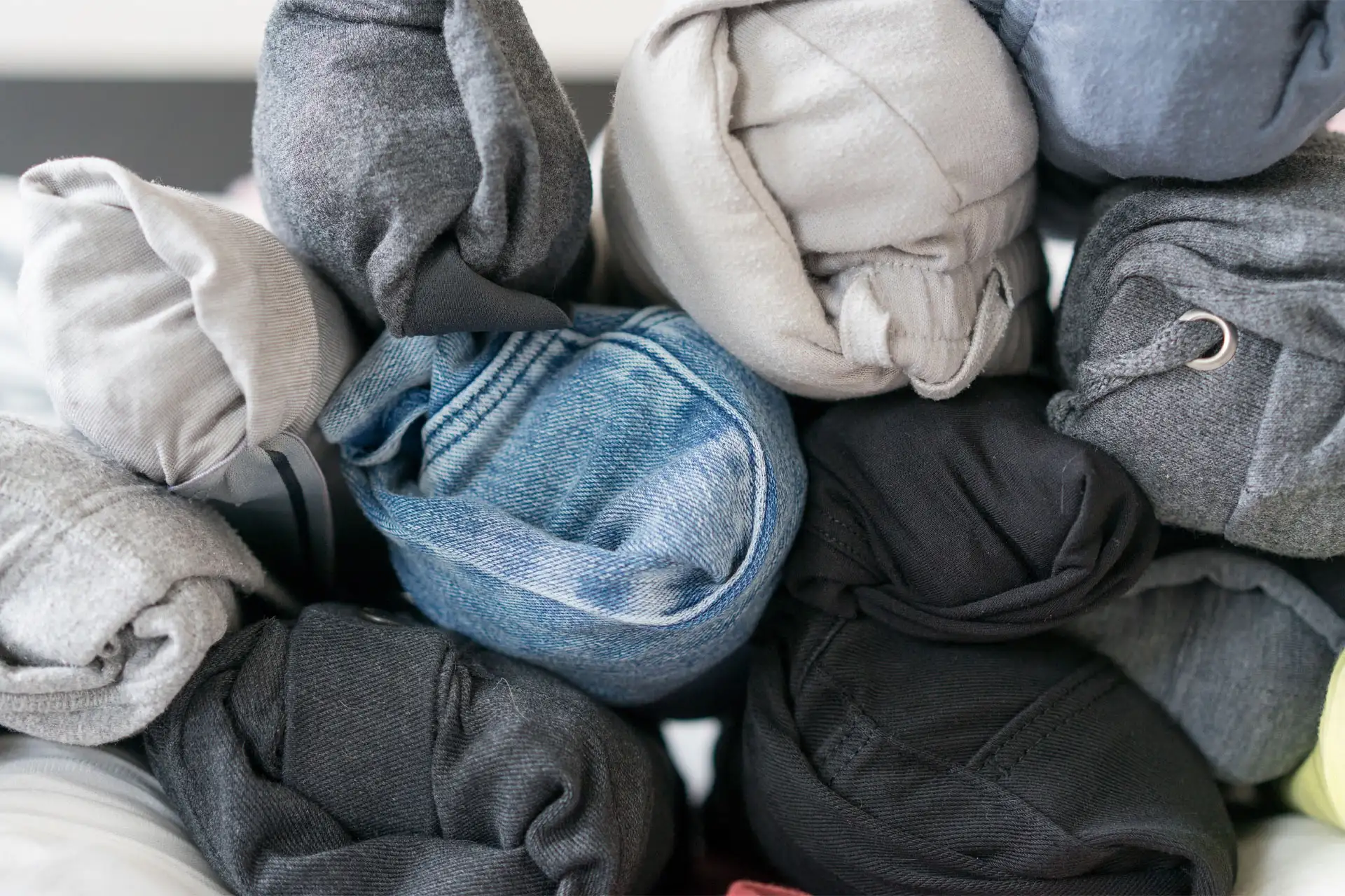 Rolled Clothes; Courtesy of BBPPHOTO/Shutterstock.com