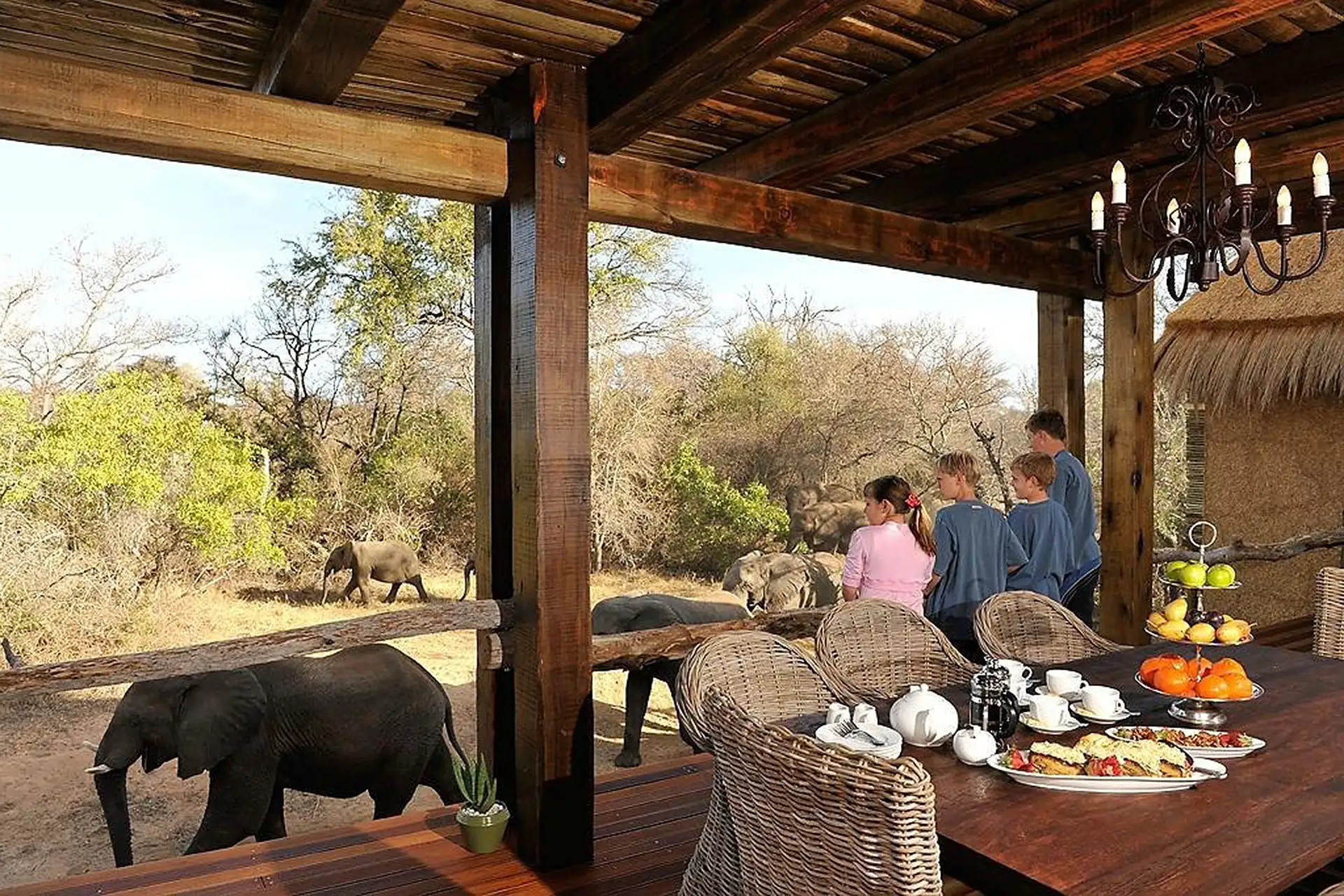 Family at Jambulani Safari in South Africa; Courtesy of Jambulani Safari