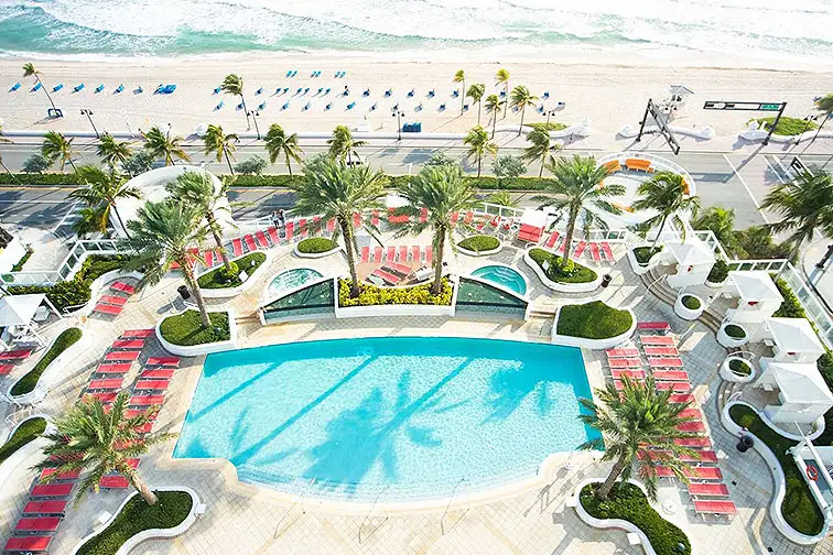 Aerial View of Hilton Fort Lauderdale Beach Resort
