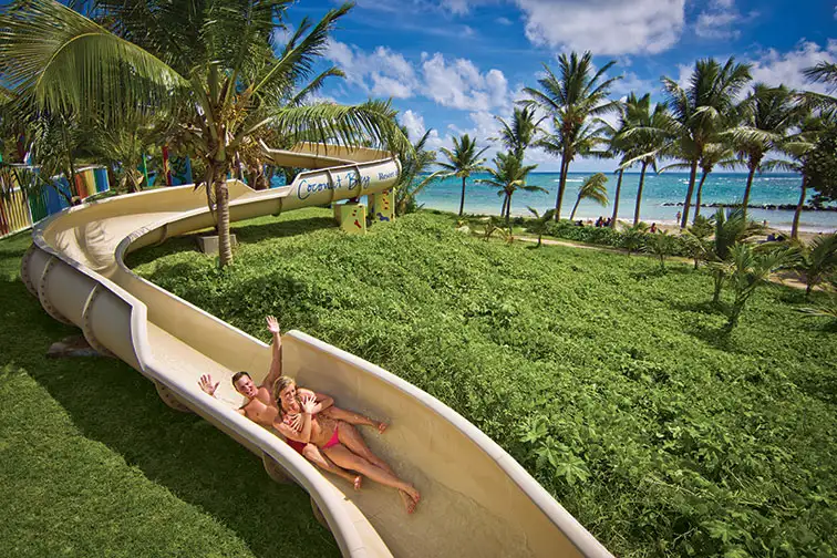 Waterslide at Coconut Bay Beach Resort and Spa in St. Lucia