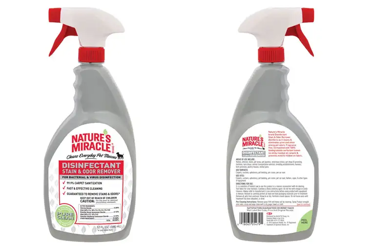 Nature’s Miracle Brand Disinfectant Stain/Odor Remover; Courtesy of Amazon