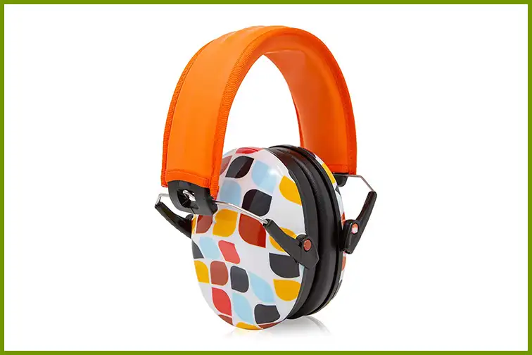 Muted Designer Hearing Protection Infant Earmuffs; Courtesy of Amazon