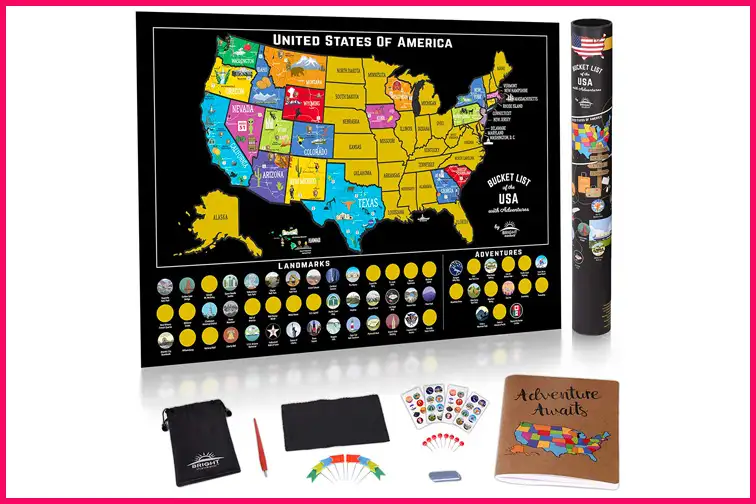 Scratch Off USA Map; Courtesy of Amazon
