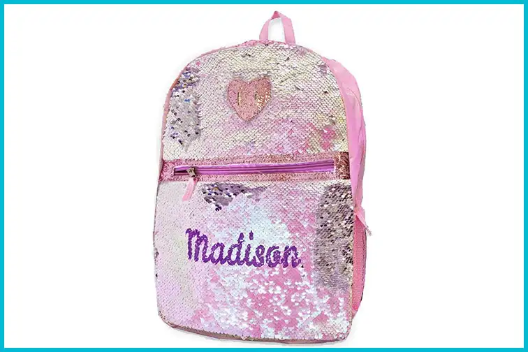 Justice Personalized Sequin Backpack; Courtesy of Amazon