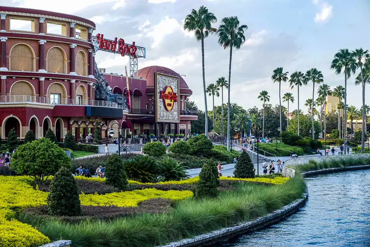 Hard Rock Cafe is a rock'n'roll theme restaurant in Universal CityWalk ; Courtesy of Miosotis_Jade /Shutterstock