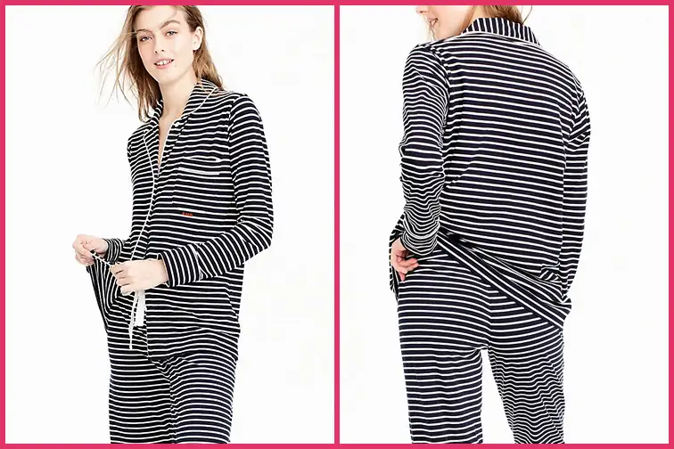 Dreamy Cotton Pajama Set in Stripe; Courtesy of J.Crew