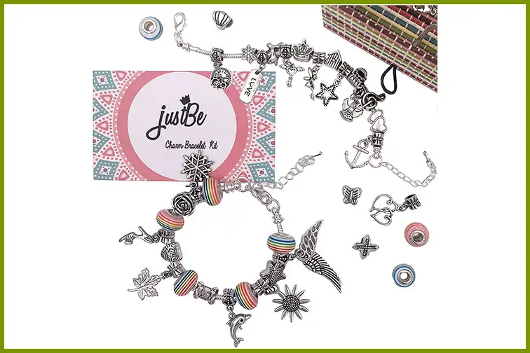 justBe Charm Bracelet Making Kit; Courtesy of Amazon