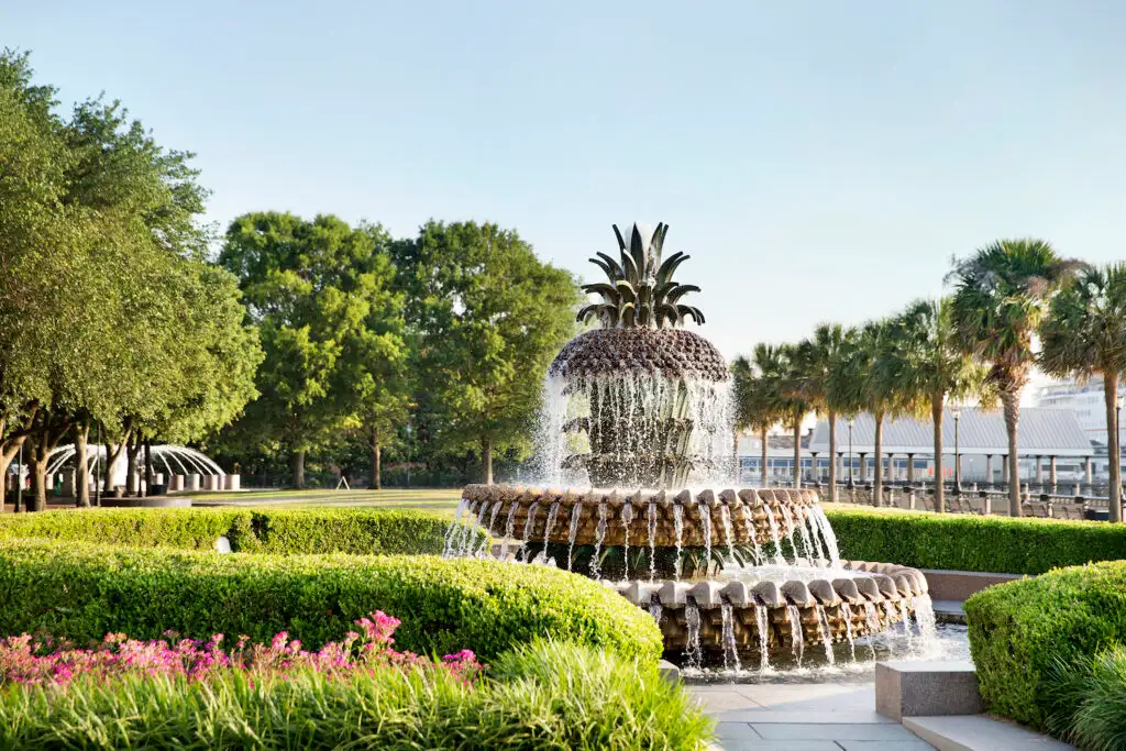Pineapple Fountain in Charleston; Courtesy Explore Charleston