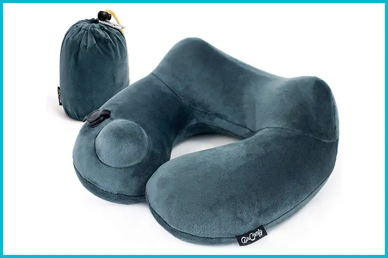 AirComfy Daydreamer Push-Button Inflatable Pillow; Courtesy of Amazon
