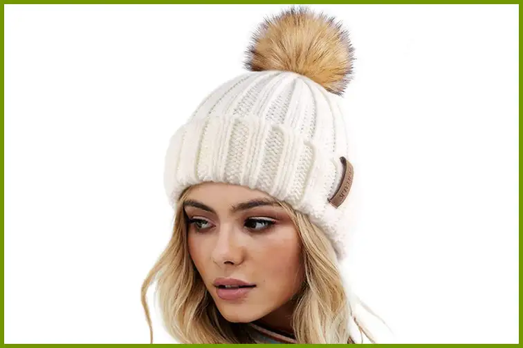 FurTalk Winter Knitted Beanie Hat; Courtesy of Amazon
