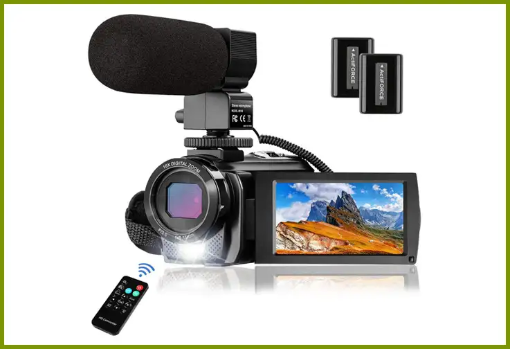 MELCAM 1080P Camcorder with Microphone; Courtesy of Amazon