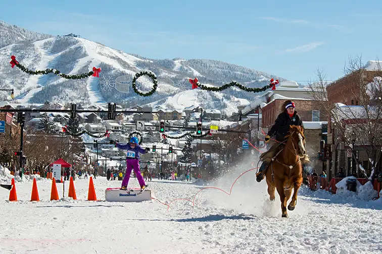 Steamboat Springs Winter Carnival DOnkey Jump; Courtesy of Steamboat Springs Chamber/ Rory B. Clow