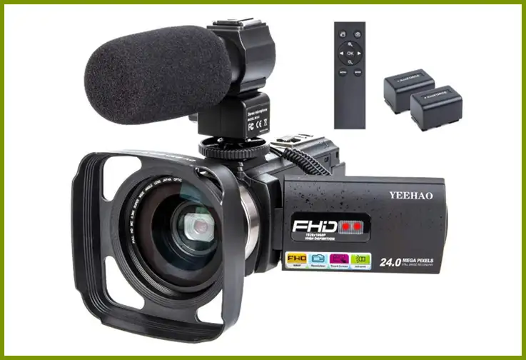 YEEHAO WiFi 1080P HD Camcorder with External Microphone; Courtesy of Amazon