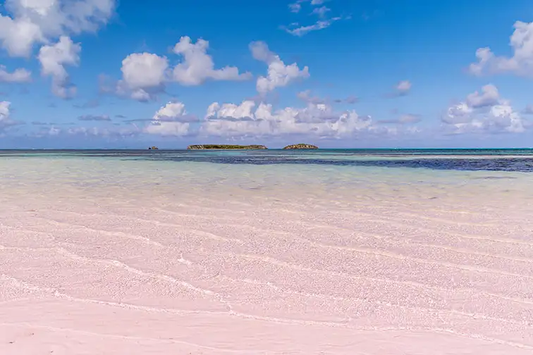 Pink-Sand Beach in Eleuthera, Bahamas