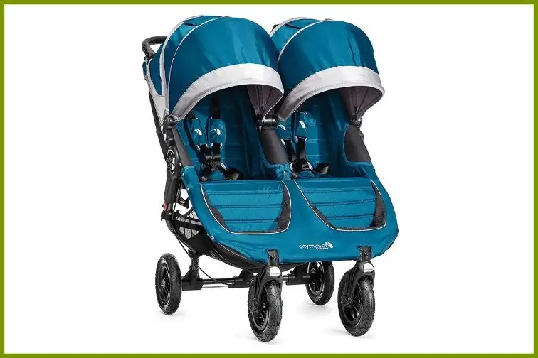 Blue Baby Jogger Double Stroller