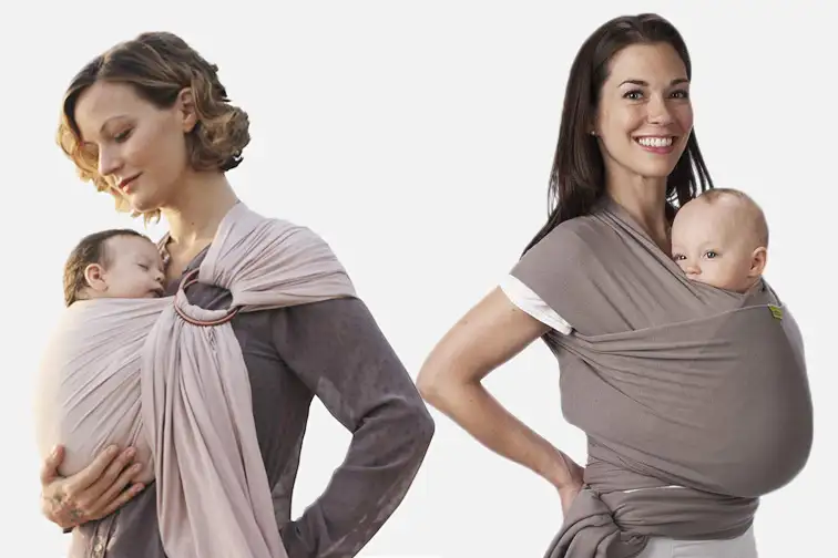 baby sling product vs baby wrap product; Courtesy Amazon