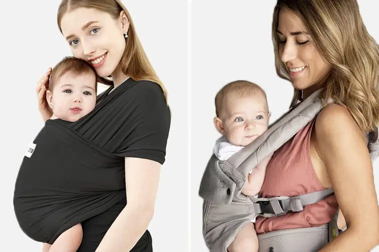 baby wrap vs baby carrier; Courtesy Amazon
